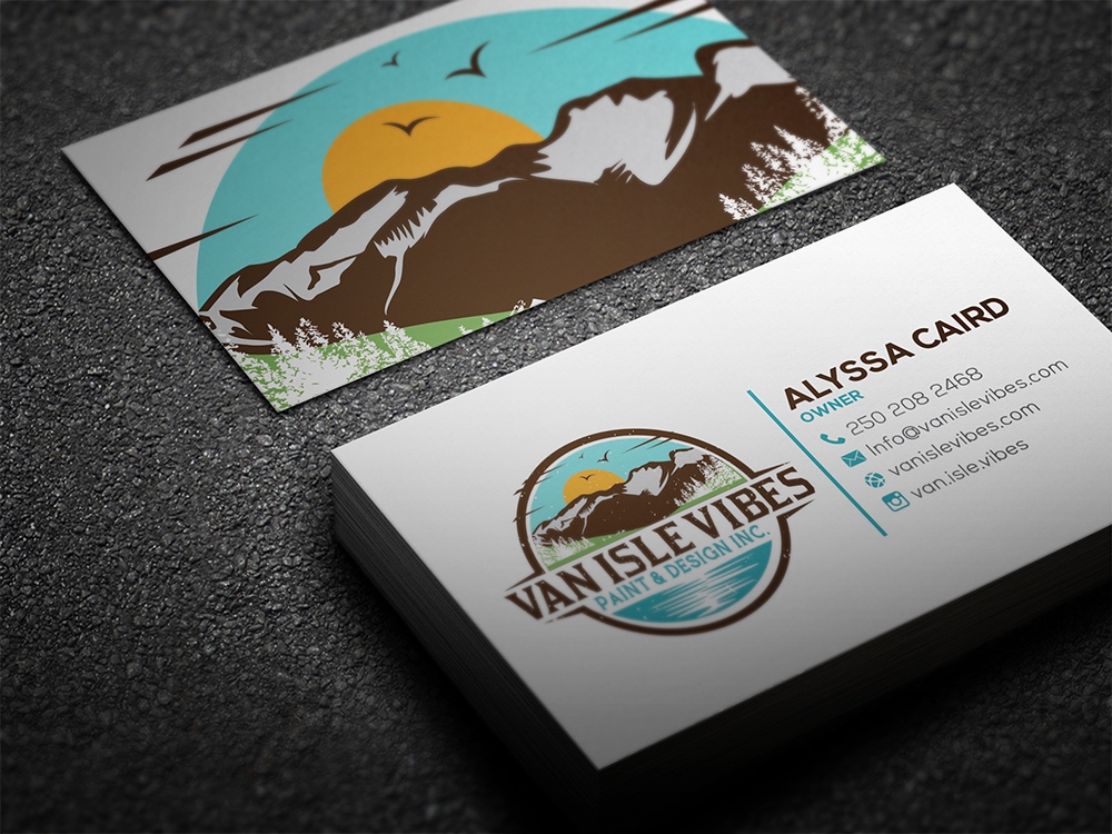 VAN ISLE VIBES PAINT & DESIGN INC. logo design by aamir
