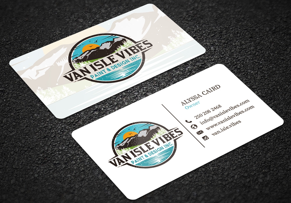 VAN ISLE VIBES PAINT & DESIGN INC. logo design by Gelotine