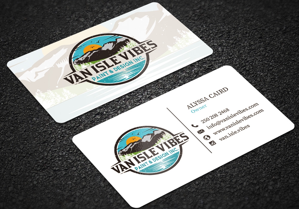 VAN ISLE VIBES PAINT & DESIGN INC. logo design by Gelotine