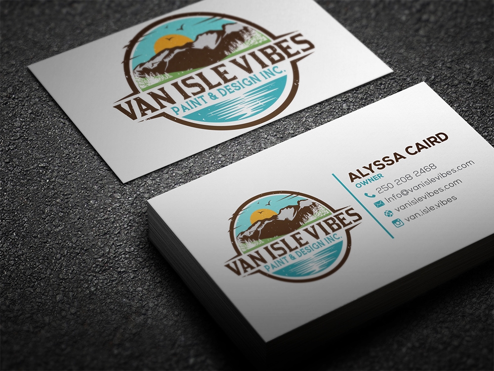 VAN ISLE VIBES PAINT & DESIGN INC. logo design by aamir