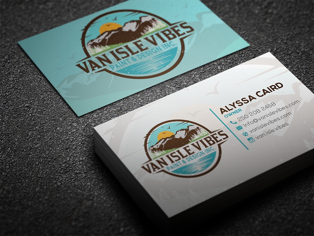 VAN ISLE VIBES PAINT & DESIGN INC. logo design by aamir