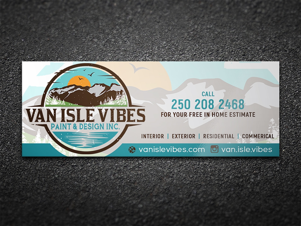 VAN ISLE VIBES PAINT & DESIGN INC. logo design by aamir