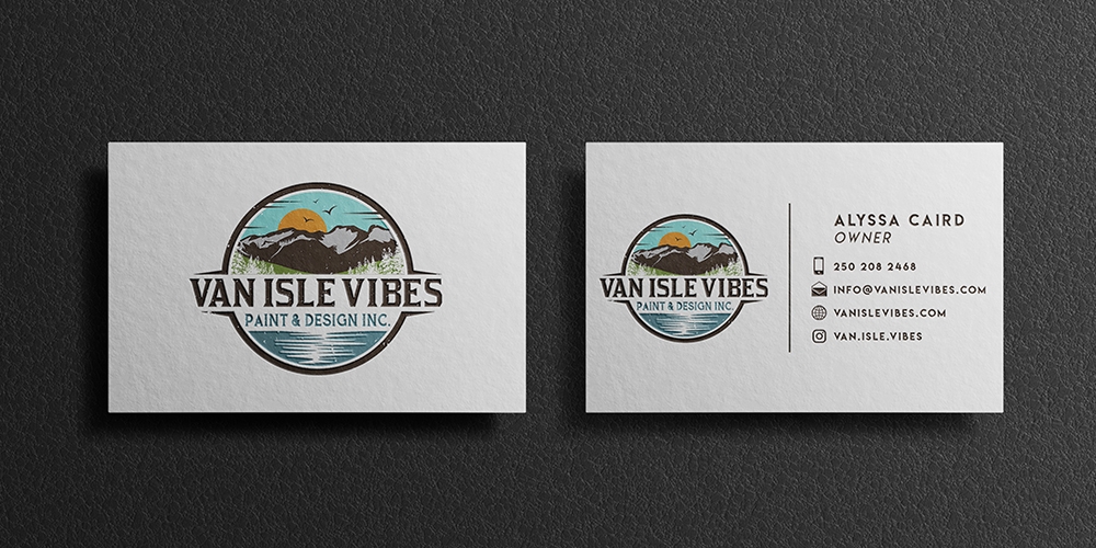 VAN ISLE VIBES PAINT & DESIGN INC. logo design by Roco_FM