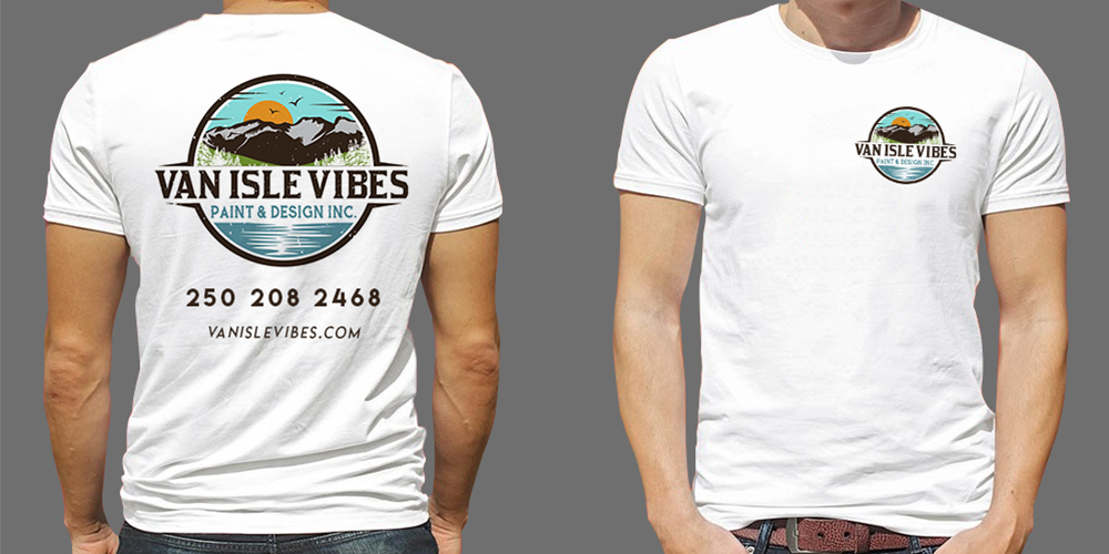 VAN ISLE VIBES PAINT & DESIGN INC. logo design by Roco_FM