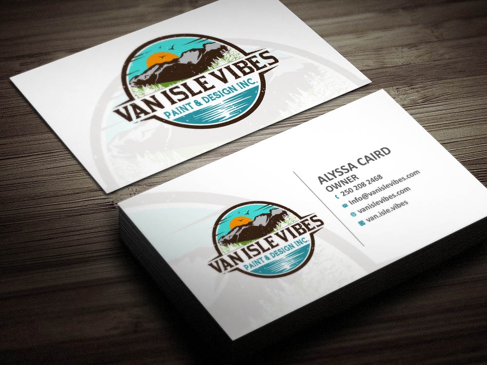 VAN ISLE VIBES PAINT & DESIGN INC. logo design by scriotx