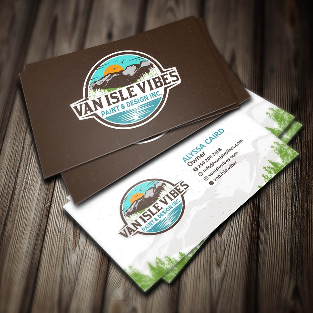 VAN ISLE VIBES PAINT & DESIGN INC. logo design by scriotx