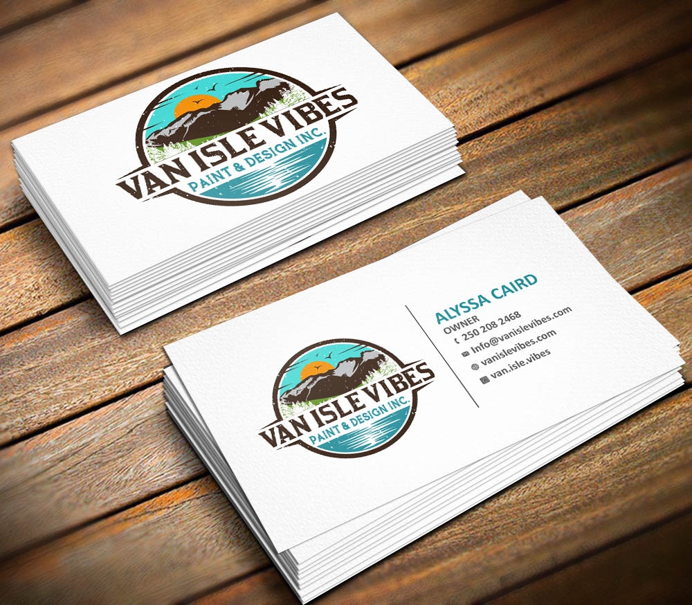 VAN ISLE VIBES PAINT & DESIGN INC. logo design by scriotx