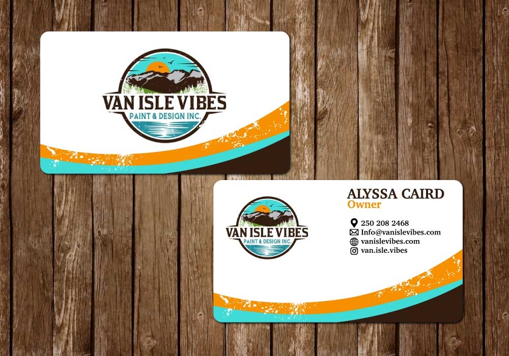 VAN ISLE VIBES PAINT & DESIGN INC. logo design by ElonStark
