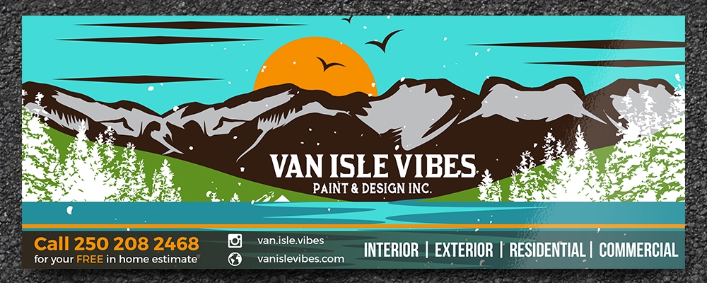 VAN ISLE VIBES PAINT & DESIGN INC. logo design by Gelotine