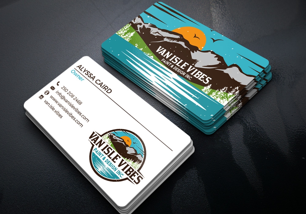 VAN ISLE VIBES PAINT & DESIGN INC. logo design by Gelotine