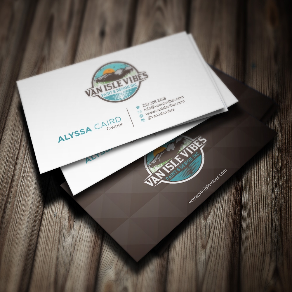 VAN ISLE VIBES PAINT & DESIGN INC. logo design by mletus