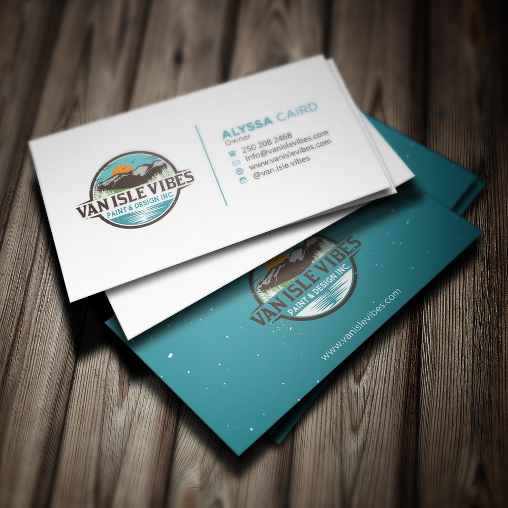 VAN ISLE VIBES PAINT & DESIGN INC. logo design by mletus