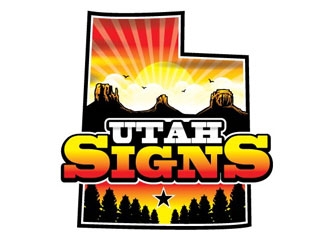 Utah Signs logo design by shere