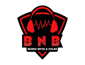 BNB   (tagline) Music with a pulse logo design by fawadyk