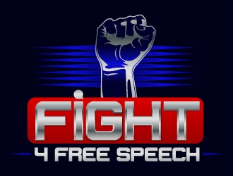 Fight 4 Free Speech  logo design by fawadyk