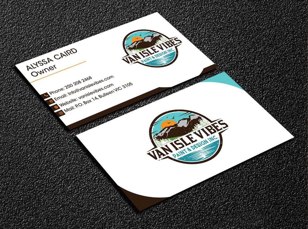 VAN ISLE VIBES PAINT & DESIGN INC. logo design by Suvendu