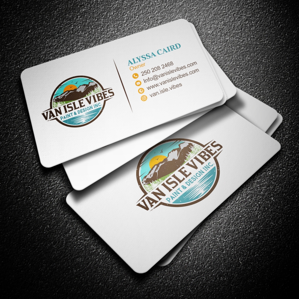 VAN ISLE VIBES PAINT & DESIGN INC. logo design by Kindo
