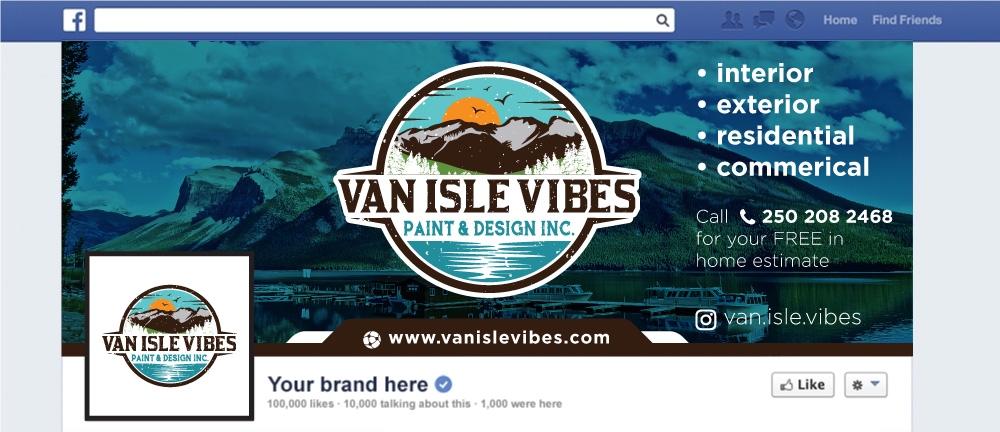 VAN ISLE VIBES PAINT & DESIGN INC. logo design by Boomstudioz