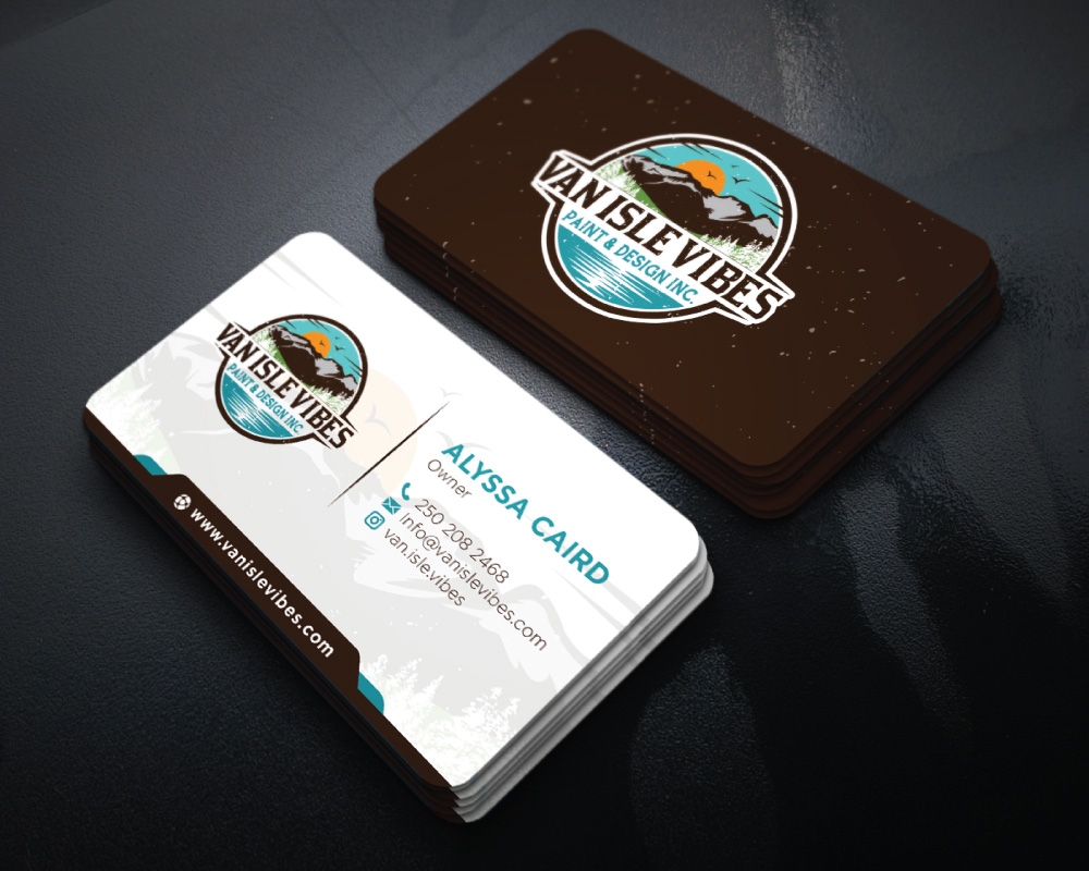 VAN ISLE VIBES PAINT & DESIGN INC. logo design by Boomstudioz