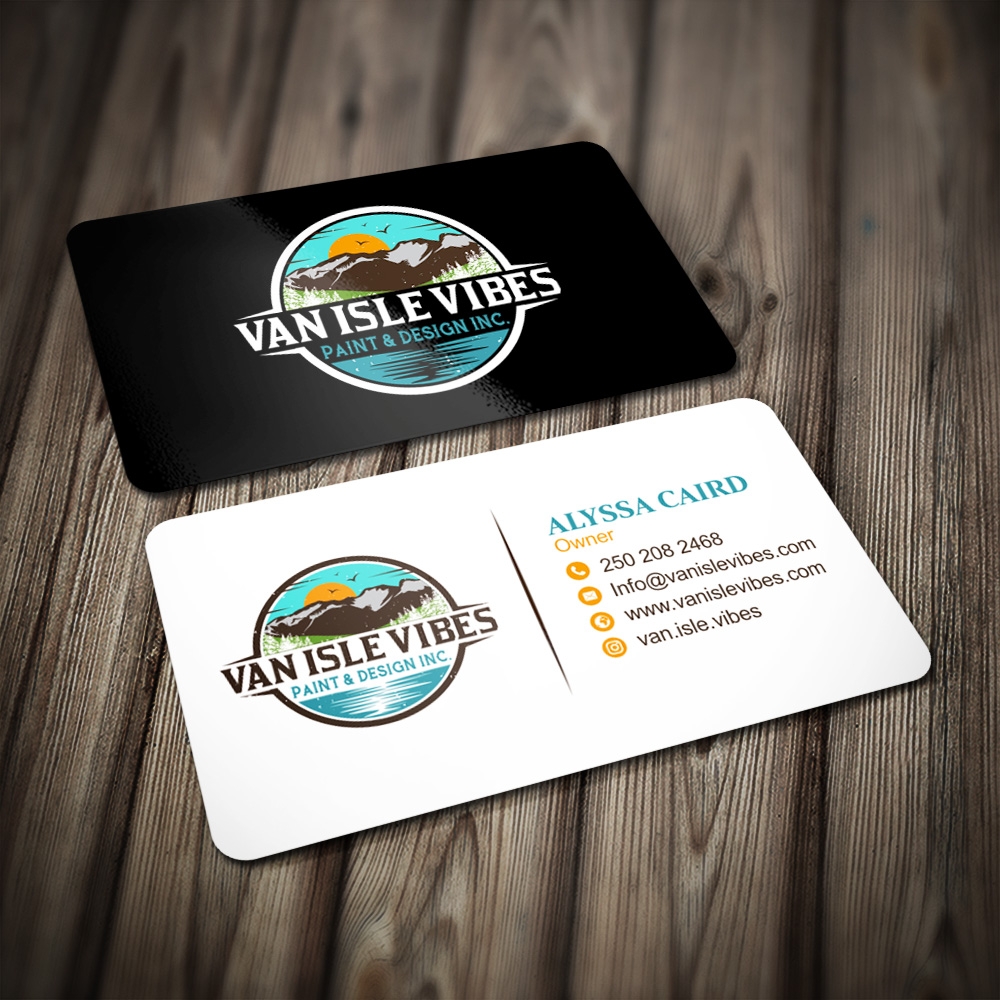 VAN ISLE VIBES PAINT & DESIGN INC. logo design by Kindo