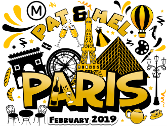 Pat & Hel Paris February 2019 logo design by aldesign