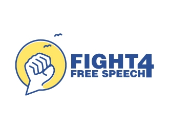 Fight 4 Free Speech  logo design by artbitin