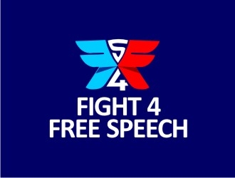 Fight 4 Free Speech  logo design by sengkuni08