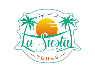 La Siesta Tours logo design by kopipanas