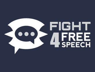 Fight 4 Free Speech  logo design by arwin21