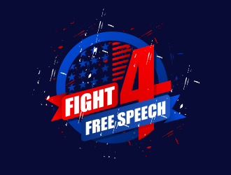Fight 4 Free Speech  logo design by ekitessar