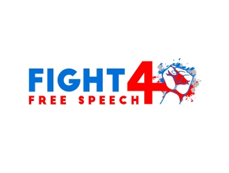 Fight 4 Free Speech  logo design by Mbelgedez