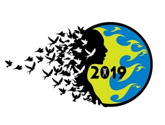 Burning Man 2019 logo design by shere
