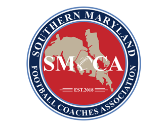 Southern Maryland Football Coaches Association logo design by johana