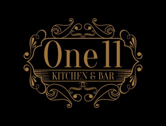 One 11 Kitchen & Bar logo design by uttam