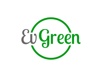 EV GREEN logo design by BlessedArt