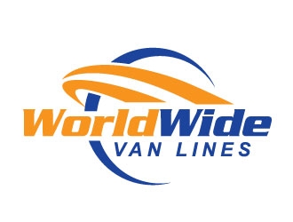 world wide van lines  logo design by bezalel