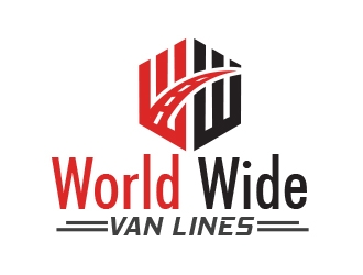 world wide van lines  logo design by Roma