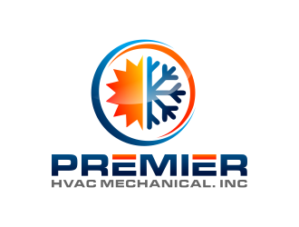 Premier hvac mechanical. Inc logo design by hidro