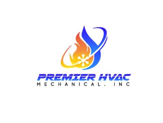 Premier hvac mechanical. Inc logo design by AYATA