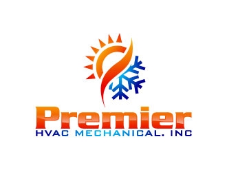 Premier hvac mechanical. Inc logo design by uttam