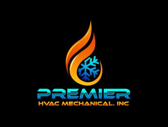 Premier hvac mechanical. Inc logo design by uttam