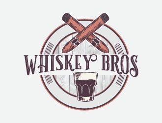 Whiskey Bros logo design by AYATA