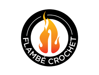 Flambé Crochet logo design by logolady