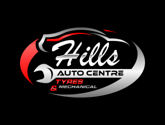 Hills Auto Centre logo design by mikael