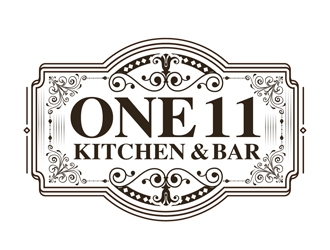 One 11 Kitchen & Bar logo design by DreamLogoDesign