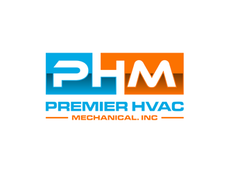 Premier hvac mechanical. Inc logo design by alby