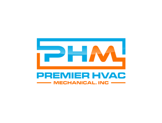 Premier hvac mechanical. Inc logo design by alby