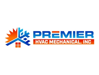 Premier hvac mechanical. Inc logo design by jaize