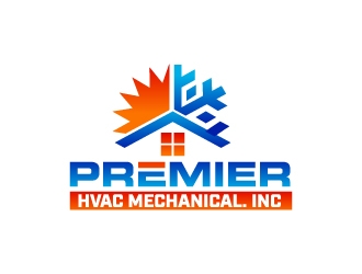 Premier hvac mechanical. Inc logo design by jaize