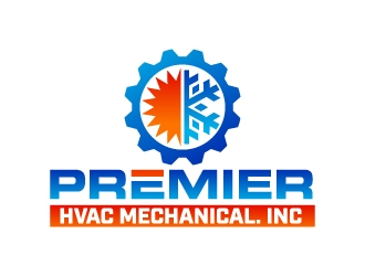 Premier hvac mechanical. Inc logo design by jaize